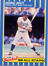 1988 Fleer Baseball All-Stars Baseball Cards   004      George Brett